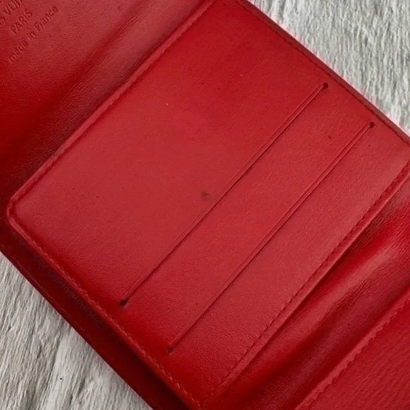 AUTHENTIC Louis Vuitton Marco Wallet. Red.